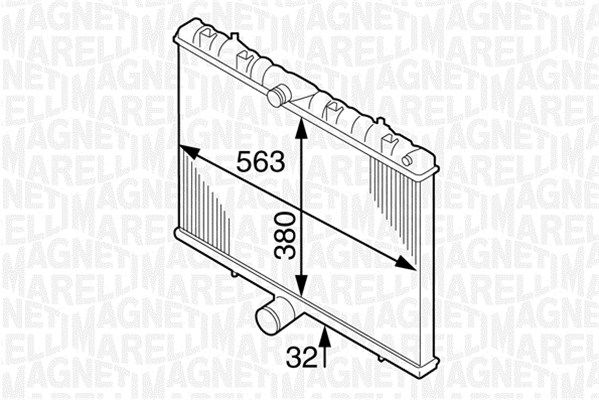 MAGNETI MARELLI radiatorius, variklio aušinimas 350213904000